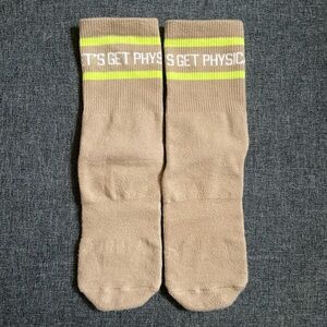NWOT Pilates Honey Crew Grip Socks